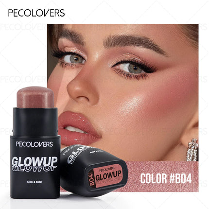 1PC Shimmer Face Concealer&Blush Stick,Non-greasy, Waterproof, Long-lasting Effect,Suitable for Beginner