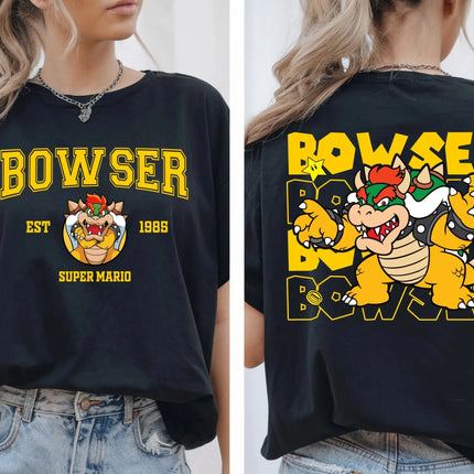 2026 New Super Mario graphic unisex cotton shirt, There are children's sizes, Mario summer movie Men's fashion Harajuku T-shirt