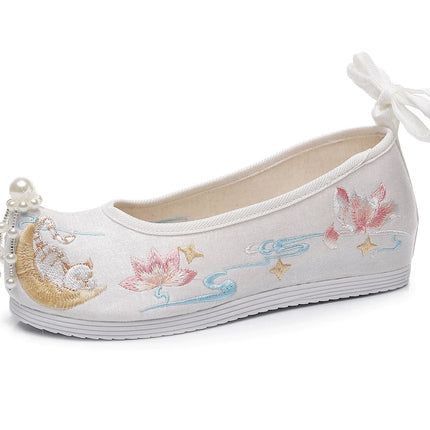 Chasing Moon Hot Sale Of The Season New Style Ming Dynasty Hanfu Shoes National Style Upturned Head Cotton Shoes Ancient Wedding
