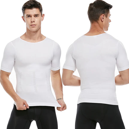 Men's Slimming Body Shaper Chest Compression Shirts Tummy Control Shapewear Abdomen Slimming Vest Waist Trainer Corset Tank Top