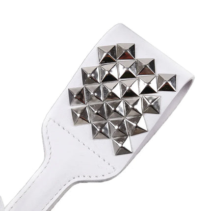 White Leather Bow-Knot Palm Clap Spanking Paddle Whips Fetish Slave Bdsm Spank Flogger Fantasy Couples Sexy Adult Games Cosplay