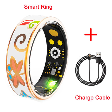Color Enamels Craftsmanship Smart Ring for Women Sleep Monitoring Blood Oxygen Measurement Blood Pressure Multi-sports Modes