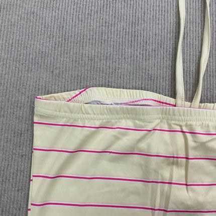 Girls' style striped color matching retro pleated design neck vest slim backless sexy 2026 new stylish ladies spice vest