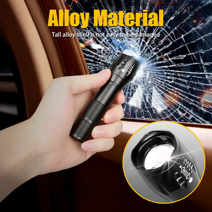 2 In 1 Ultraviolet Flashlight Purple White Dual Light Zoomable Torch Built in Battery Recharge Scorpion Hunting UV Flashlights