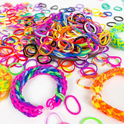 600pcs Loom Rubber Band Bracelet Making Kit with Tools Crochet Hooks for Jewelry Making Kids Bracelet Weaving DIY Crafting Tools