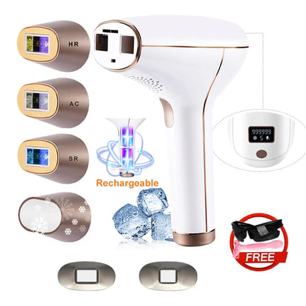 Vancostar Cordless Laser Hair Removal Rechargeable 4in1 Replaceable Lamp Cooling Painless Permanent Bikinis Trimmer IPL Epilator