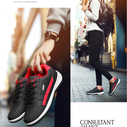 Pu Leather Men Shoes Sneakers Trend Casual Breathable Leisure Male Sneakers Non-Slip Footwear Vulcanized Shoes Tenis Masculino