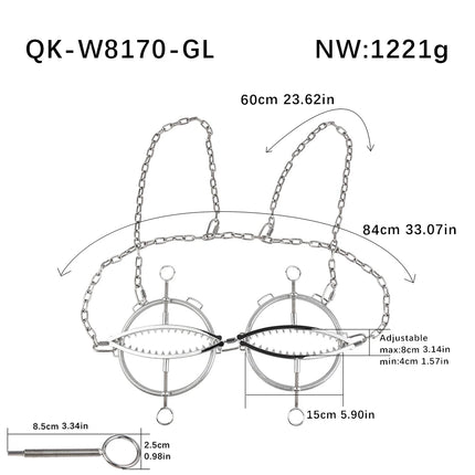 FRKO Weight Nipple Clamps Metal Breast Clips Spike Nipples Teasing Adult Female Chest Stimulator Chain Bondage Sex Toy For Women