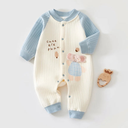 0-18 Months Newborn Baby Pure Cotton Onesie Baby Girl Cute Warm Autumn Winter Jumpsuit Infant Boy Fashion Outdoor Wear Romper