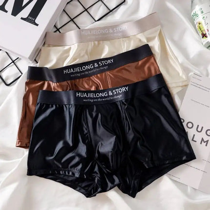 Men's Underpants Ice Silk Seamless Panties Men Underwear Smooth Breathable Boxer Shorts Underwear For Men