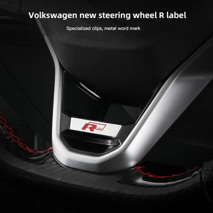 Car Decoration Accessories Steering Wheel Logo Cover Trim Sticker For VW GTI R Line Polo Golf Passat Scirocco Tiguan Jetta T-ROC