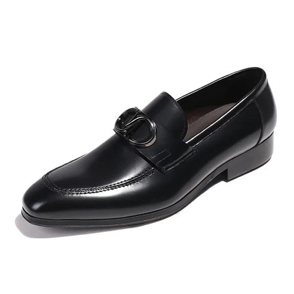 Men's Formal Shiny Handmade Leather Shoes Set Foot Business Casual Slip-on Shoe Shoes