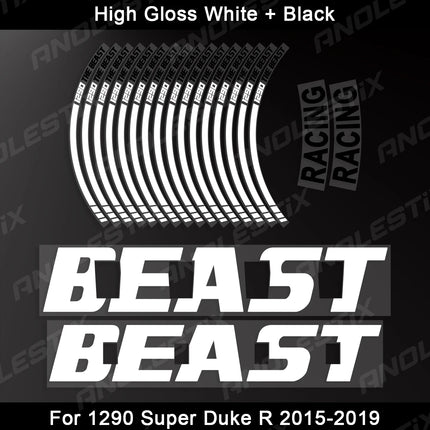 AnoleStix Motorcycle Wheel Sticker For KTM 1290 Super Duke R 2015-2024 Rim Stripe Decorative Tape Hub Decals