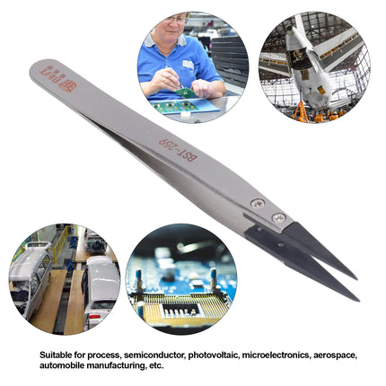 Plastic Tweezers High Accuracy  Carbon  Plastic Tweezers Anti Static for Photovoltaic for Microelectronics for Aerospace