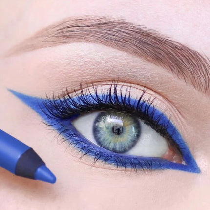 Matte Blue Eyeliner Pencil Waterproof Lasting Colourful Pigment Black White Yellow Eye Liner Pen Not Bloom Eyes Makeup Cosmetics
