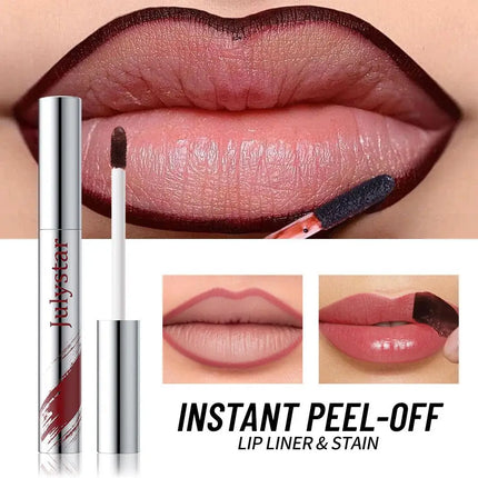 Tear-off Lip Liner Long Lasting Matte Lip Tint Waterproof and Sweat-proof Not Easy to Smudge Line Hook Lip Marker Makeup Pen