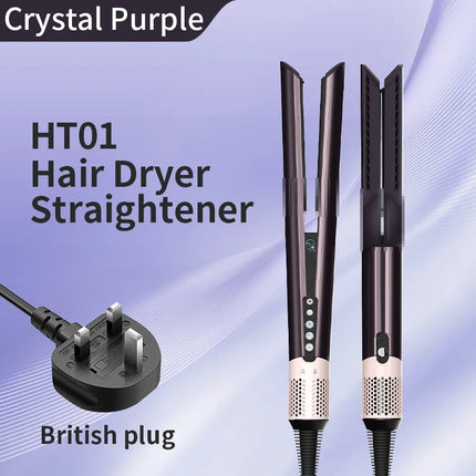Hair Straightening Comb Hair Dryer HT01 Huaqiangbei Flat Iron Straightener Negative Ion No Hair Damage Dry Wet Use