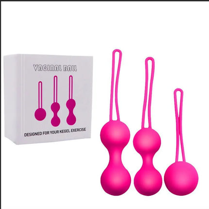 Kegel Trainer Balls 3-Piece Set Vaginal Dumbbells Postpartum Recovery Pelvic Floor Tightening for Female Exerciser