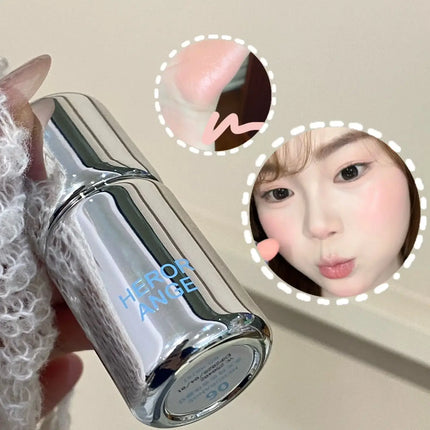 Low Saturation Matte Liquid Blush Water Light Cheek Cream Smooth Blush Big Sponge Brush Head Easy To Apply Natural Rouge Makeup