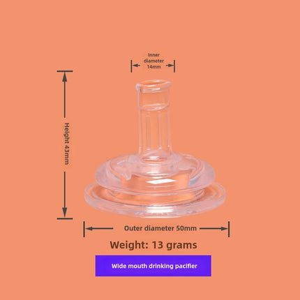 Liquid Silicone Nipples Pacifier Baby Bottle Replacement Head Drinking Head Straw Can Put Gravity Ball 100% Bpa Free