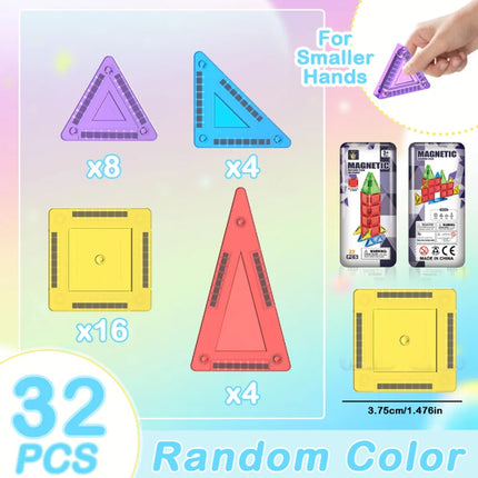 3.75cm Mini Magnetic Tiles Educational Magnetic Building Blocks Set Toy For Kids Children Holiday Gift