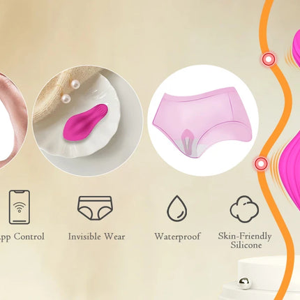 Bluetooth Mini Wearable Vibrator Female Clit Stimulator Remote Control Panties Vibrating Egg Adult Sex Toy Masturbator for Women
