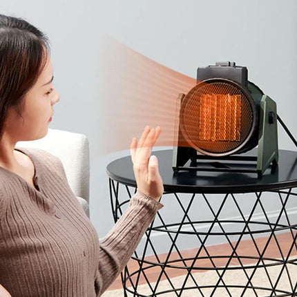 Household 220v Air Heater Household Heater Desktop Small Steel Gun Hot Air Blower Bathroom Fast Thermoelectric Heating Industria