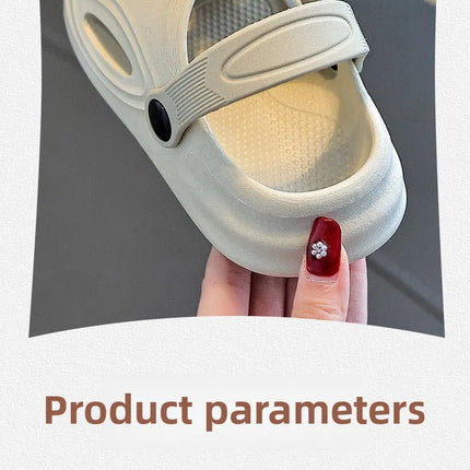 Children's Slippers New Home Girls Baby Indoor Non-slip Boys Cool Slippers Go Out Boys Hole Shoes