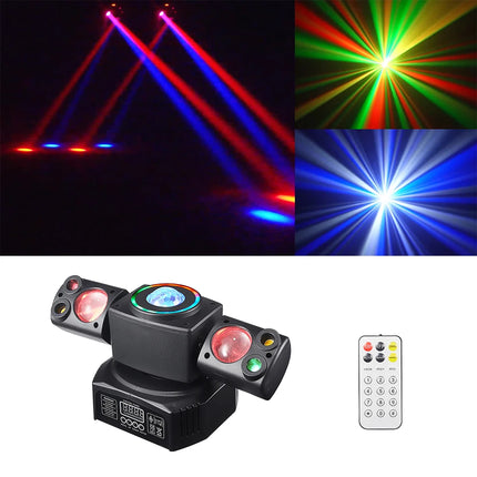 RGBW 60W Party Effect Beam Red And Green Laser Strobe With Aperture Remote Control DMX512 DJ Disco Bar KTV Christmas Stage Light