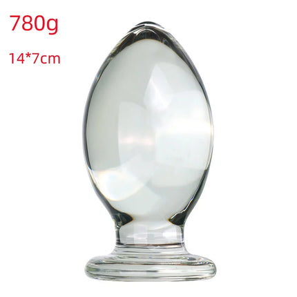 VaHppy Glass Anal Plugs Large 780g Diameter 7cm Duck Egg Style Sex Toys Masturbator Extension Training Lesbian Gay SM BDSM Sex