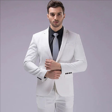 Suits For Men Wedding 2 Pieces Set Elegant Jackets Pants  Blazers Slim Fit Formal Outfit Fashion Business Classic 2025 Costume