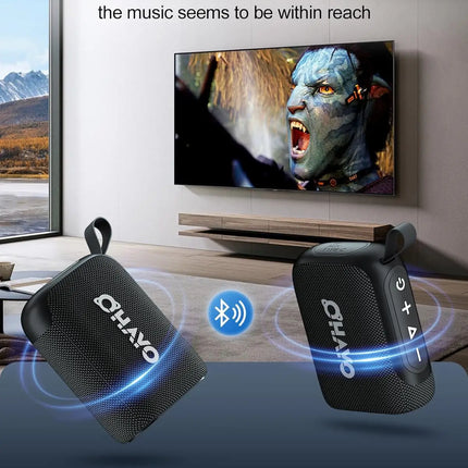 Ohayo S5 Wireless Portable Speaker Bluetooth 5.3,10W Loud Deep Bass Sound, IP67 Waterproof Bike Speaker with 12Hrs Playtime Mic