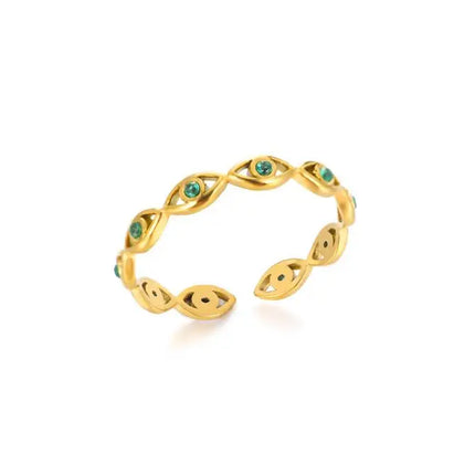 Minimalist Texture Stainless Steel Geometric Rings For Women Gold Color Opening Couple Ring Aesthetic Wedding Christmas Jewelry