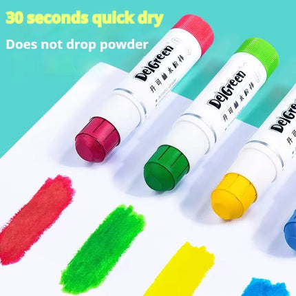 6/24 Colors Soft Solid Gouache Paint Sticks Washable Pastel Crayons Macaron for Artist Graffiti Drawing Art School Supplies