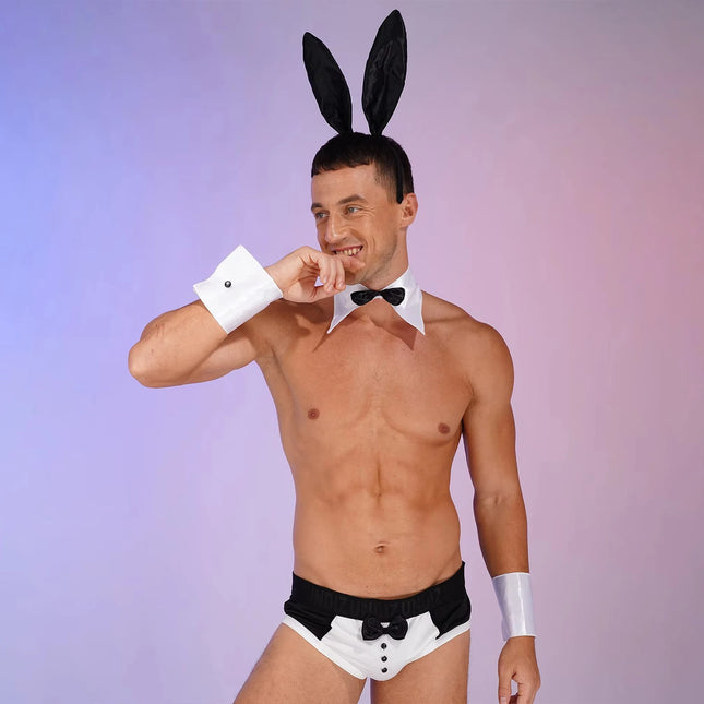 Sexy Naughty Bunny Cosplay Lingerie Set Men's Waiter Underwear Erotic Outfits Maid Porno Costumes Sexy Night Club Dance Uniform