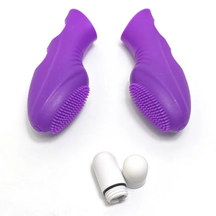 Soft Silicone Finger Vibrator Sleeve, Clitoral Stimulator with G Spot Massage, Female Pleasure Toy for Women Adult