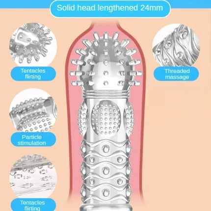 G Point Stimulation Finger Sleeves Clitoris Massage Sex Toys For Women Penis Rings Sex Delay Couples Games Delay Reusable Condom