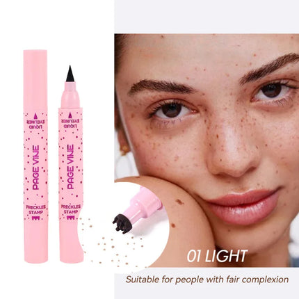 Makeup PAGE VINE Natural freckle Pen Double Head Eyeliner Long-lasting and easy to apply makeup freckle Eyeliner pen