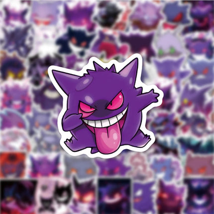 10/30/50pcs Funny Anime Pokemon Gengar Stickers Waterproof Graffiti DIY Scrapbook Luggage Guitar Phone Cool Cartoon Decals Toys