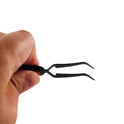 Gripping Tweezers for DIY Jewelry Making Repair Tool Flat Tip Crossing Lock Angled Tip Tweezers Reverse Grip Tweezers