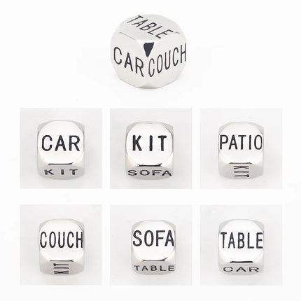 High Quality Stainless Steel Sex Position Dice 6 Sides Erotic Posture Adult Games Sex Dice Flirting Sex Toys for Couples Gifts
