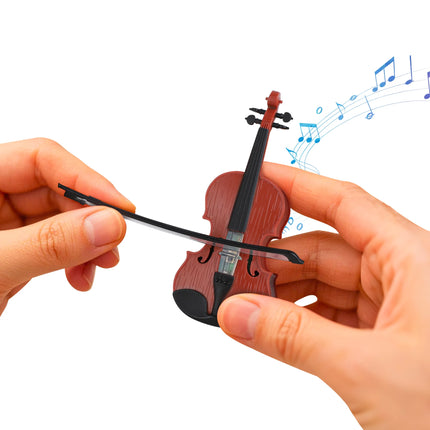 World's Tiniest Violin with Sound Playable Miniature Violin Original Sad Music Pocket-Sized Tiny Violin Christmas Gag Gift for O