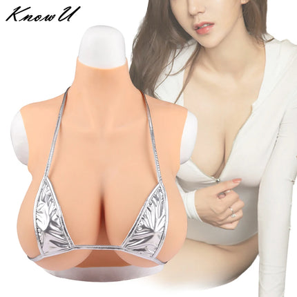 KnowU-Silicone Breast Shape A/B/C/D/E/G Cup Huge Fake Breast Cross Dressing Beginner Transgender Queen Breast Shaking
