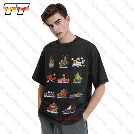 Maglia Wacky Races Dastardly And Muttley Cartone Vintage Oversized T-Shirt 1P13