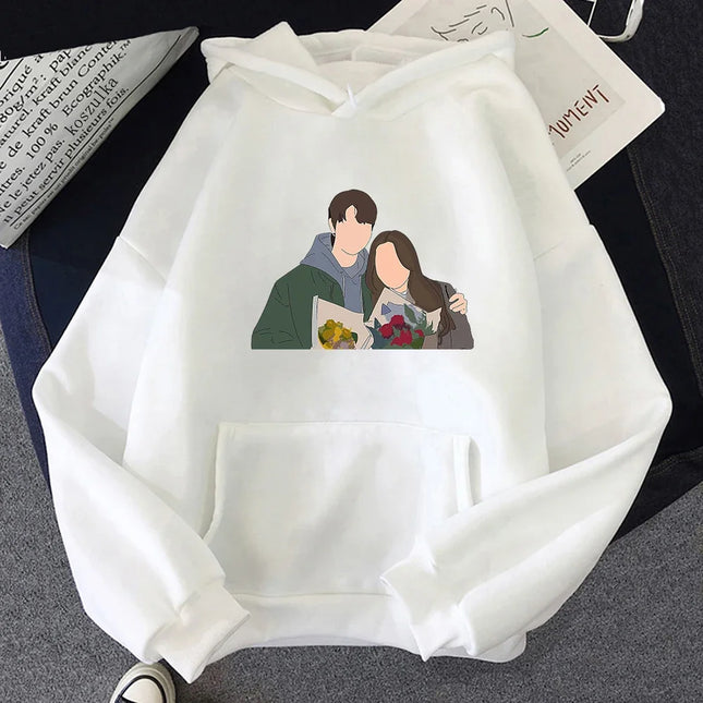 True Beauty Kdrama Printed Sweatshirt Kawaii 2025 Autumn Winter Women Hoodies Sweatshirt Harajuku Cartoon Women Clothing
