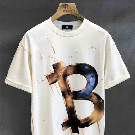 Supzoom New Arrival Summer High Street Splash Ink Printing Neutral O-neck Casual Heavy Texture Cotton Ins Loose Men T shirt