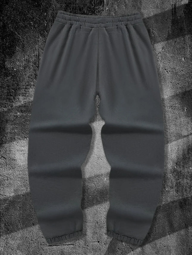 Men's Gothic Dual Side Spider Web Thorn Abstract Print Sweatpants Elastic Waist Soft Dark Punk Street Hip Hop Joggers