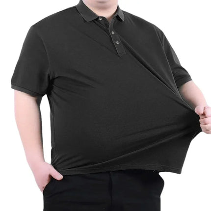 Men's Polo Shirt 8XL Extra Large Loose Fit Casual Business T-shirt Summer Fashion Heavy Set Clothing