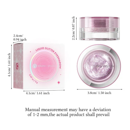 Multi-Use Liquid Glitter Eyeshadow High Shine Shades Gel Liquid Eyeshadow Water Light Quick Dry Long Lasting Multi-Use Makeup