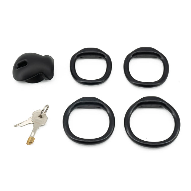 Male Chastity Cage with 4 Size Rings Positive/Negative Chastity Device Sissy Cb Lock Penis Bondage SM Chastity Lock Sex Toys Men